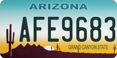 AZ license plate AFE9683