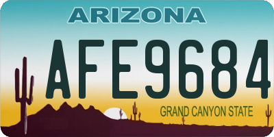 AZ license plate AFE9684