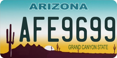 AZ license plate AFE9699