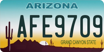 AZ license plate AFE9709