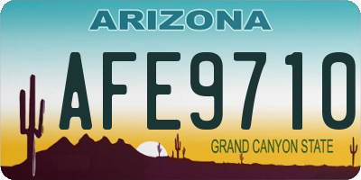AZ license plate AFE9710