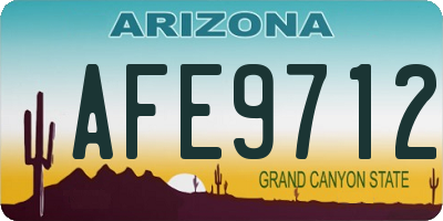AZ license plate AFE9712