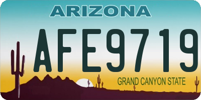 AZ license plate AFE9719