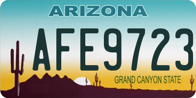 AZ license plate AFE9723
