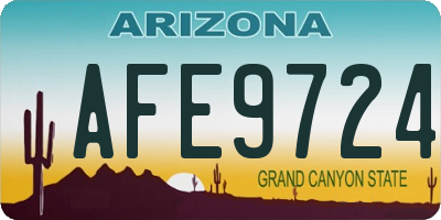 AZ license plate AFE9724