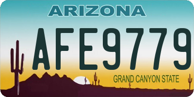 AZ license plate AFE9779