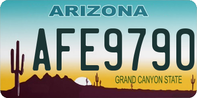 AZ license plate AFE9790