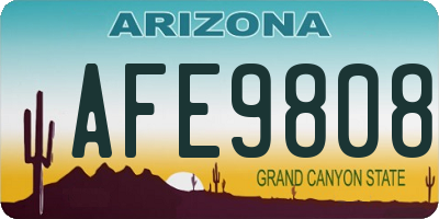 AZ license plate AFE9808