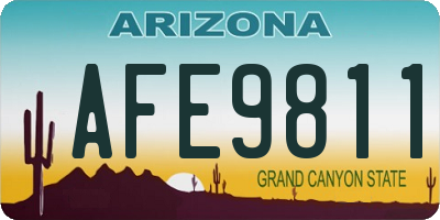 AZ license plate AFE9811
