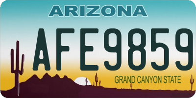 AZ license plate AFE9859