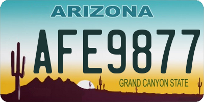 AZ license plate AFE9877