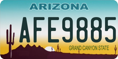AZ license plate AFE9885
