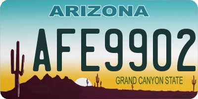 AZ license plate AFE9902