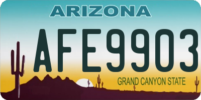 AZ license plate AFE9903