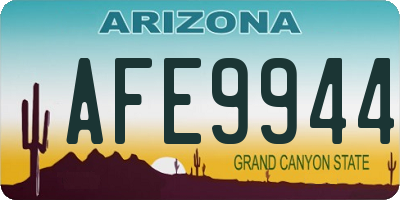 AZ license plate AFE9944