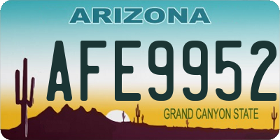 AZ license plate AFE9952