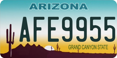 AZ license plate AFE9955