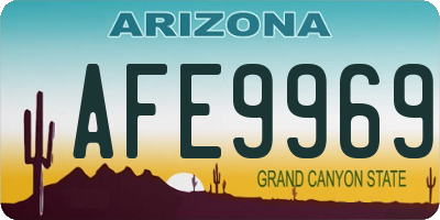 AZ license plate AFE9969