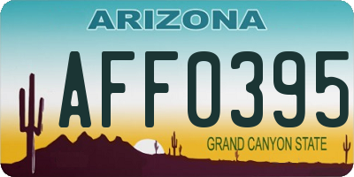 AZ license plate AFF0395