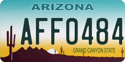 AZ license plate AFF0484