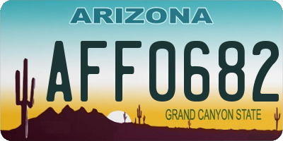 AZ license plate AFF0682