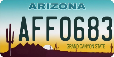 AZ license plate AFF0683