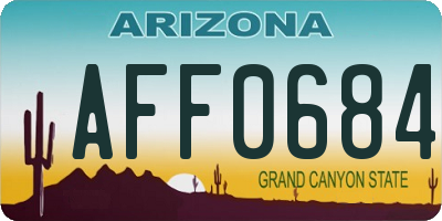 AZ license plate AFF0684