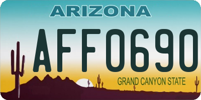 AZ license plate AFF0690