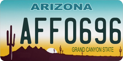 AZ license plate AFF0696