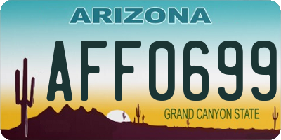 AZ license plate AFF0699