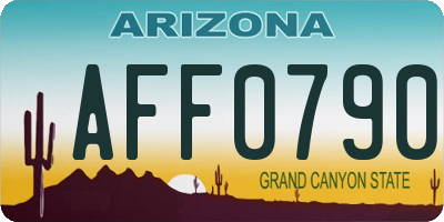AZ license plate AFF0790