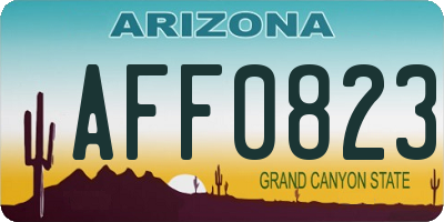 AZ license plate AFF0823