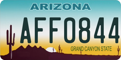 AZ license plate AFF0844