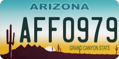 AZ license plate AFF0979