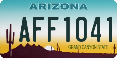 AZ license plate AFF1041