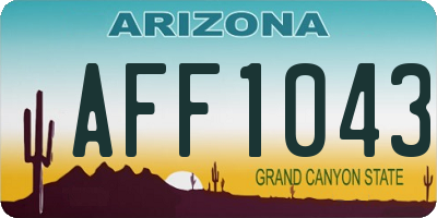 AZ license plate AFF1043