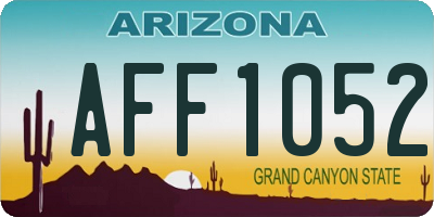 AZ license plate AFF1052