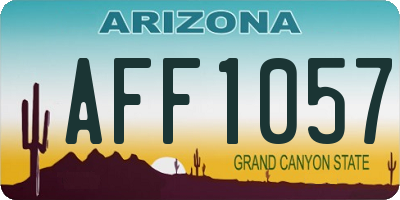 AZ license plate AFF1057
