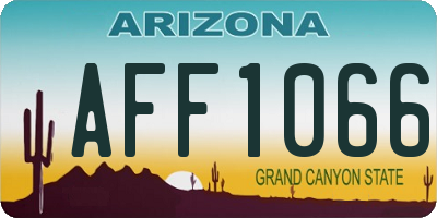 AZ license plate AFF1066