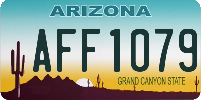 AZ license plate AFF1079