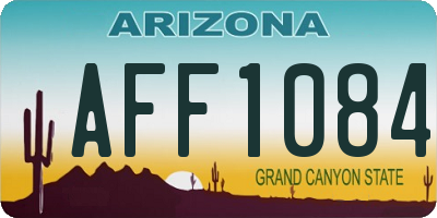 AZ license plate AFF1084