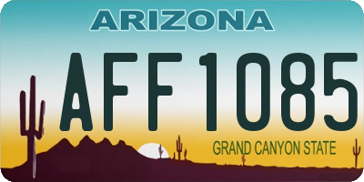 AZ license plate AFF1085