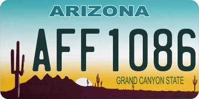 AZ license plate AFF1086