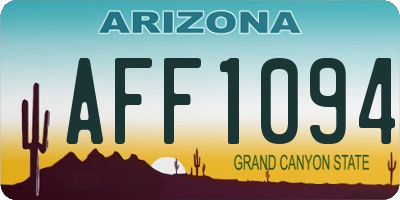 AZ license plate AFF1094