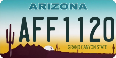 AZ license plate AFF1120