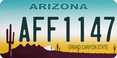 AZ license plate AFF1147
