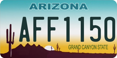 AZ license plate AFF1150