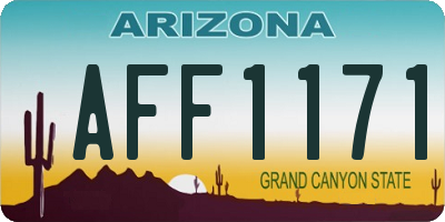 AZ license plate AFF1171