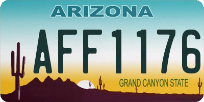 AZ license plate AFF1176