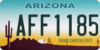 AZ license plate AFF1185